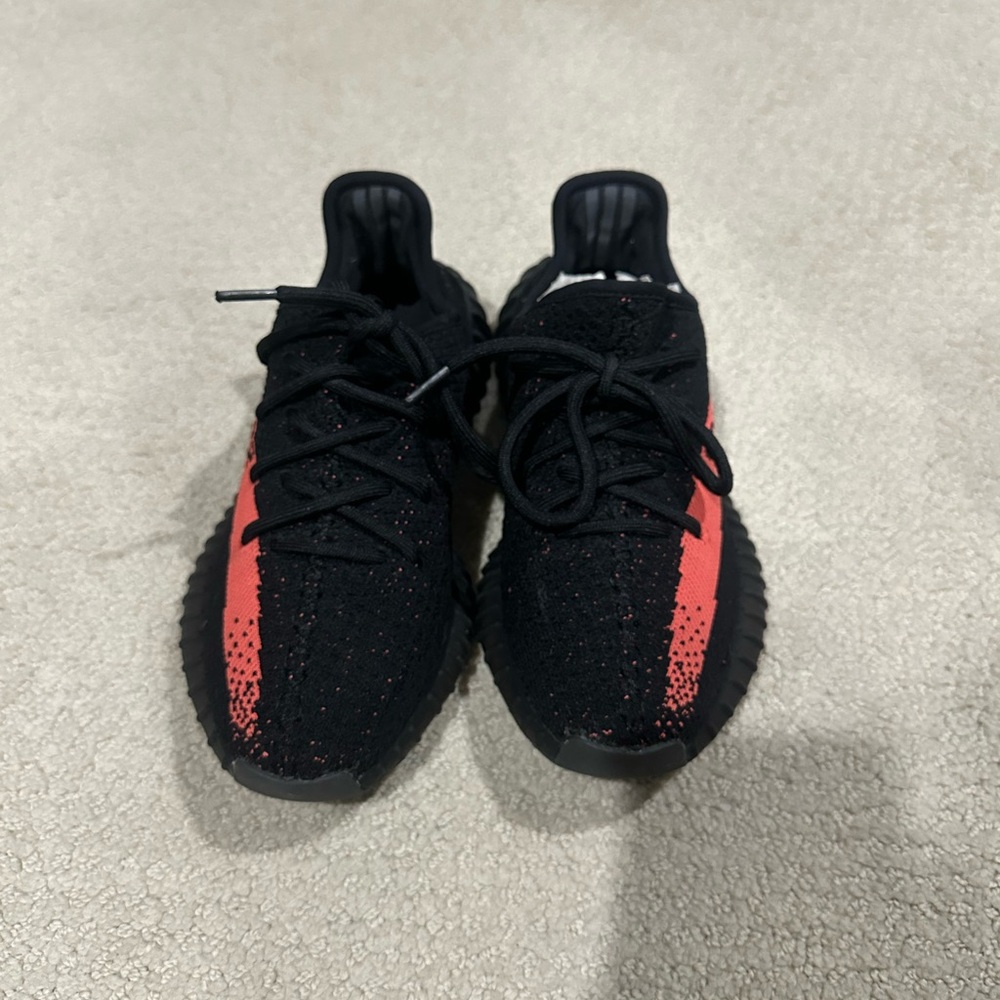 Adidas Yeezy Boost 350 V2 Black and Red Sneakers